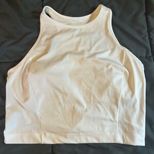 White workout top with built in bra